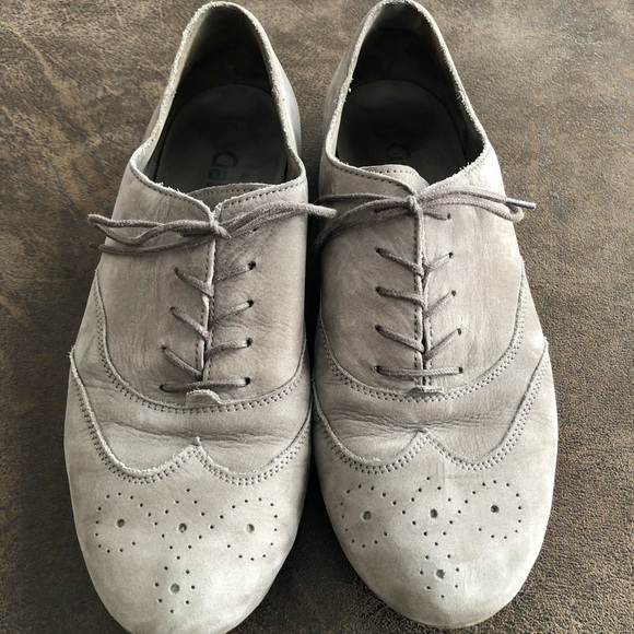 GABOR -6.5 (4.5 EU)- Sacchetto Suede Oxford Flats in grey - Picture 2 of 7